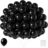 Patimate Black Balloons 150 Pack 5 Inch Matte Black Latex Balloons for Birthday Graduation Retirement Wedding Anniversary Baby Shower Bridal Shower Casino Gaming Party Decorations