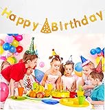 Birthday Decorations,Happy Birthday Banner for Birthday Party Decorations Supplies HF1 Gold