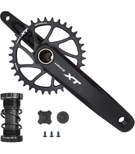 Amazon.com : HAIKS Complete Mountain Bike Crankset 170mm with