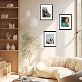 Scholar Tree 14x11 Inch Picture Frame Set of 3 Black Plastic Mounting view 3