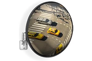 VATHERY Convex Traffic Mirror - 24'' Outdoor and Indoor Driveway & Security Parabolic Safety Mirrors, Acrylic Convex Mirror for Garage, Retail Stores, Warehouses, Office and High-Traffic Areas
