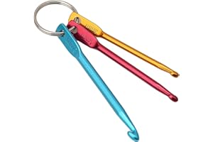 3 Piece Colorful Portable Crochet Set Ergonomic Crochet Set Suitable for Travel with Key Holder 3mm 4mm 5mm Practical Design