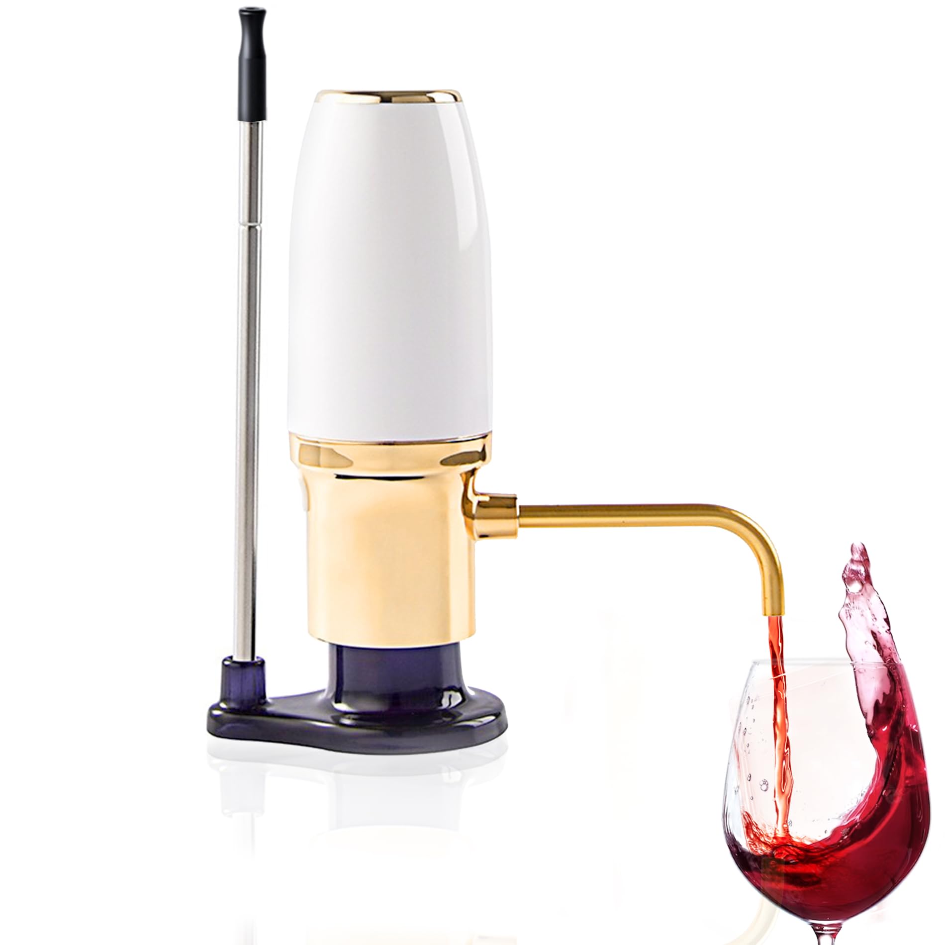 Electric Wine Aerator Decanter Pourer Automatic Dispenser with USB Rechargeable Retractable Tube Gift for Wine Lovers