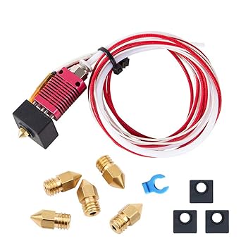 Amazon Com Creality Original 3d Printer Extruder Assembled Mk8 Hot End Sprinkler Kit For Creality Cr 10 Cr 10s S4 S5 3d Printer With Silicone Boots And 0 4mm Nozzle Industrial Scientific