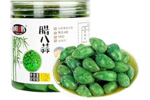 WA SAI LUO 腊八蒜 翡翠绿蒜Laba garlic,emerald green garlic,pickled pickles,sweet and sour garlic,sweet and sour garlic garlic Shandong specialty,pickled vegetables，醋泡蒜 Hot and sour side dishes (420g/can,1 can)