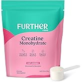 Further Food Unflavored Creatine Monohydrate Powder, 100% Pure, Micronized, Sugar-Free, Supports Strength, Energy and Muscle Recovery, 60 Servings, 10.6 Oz