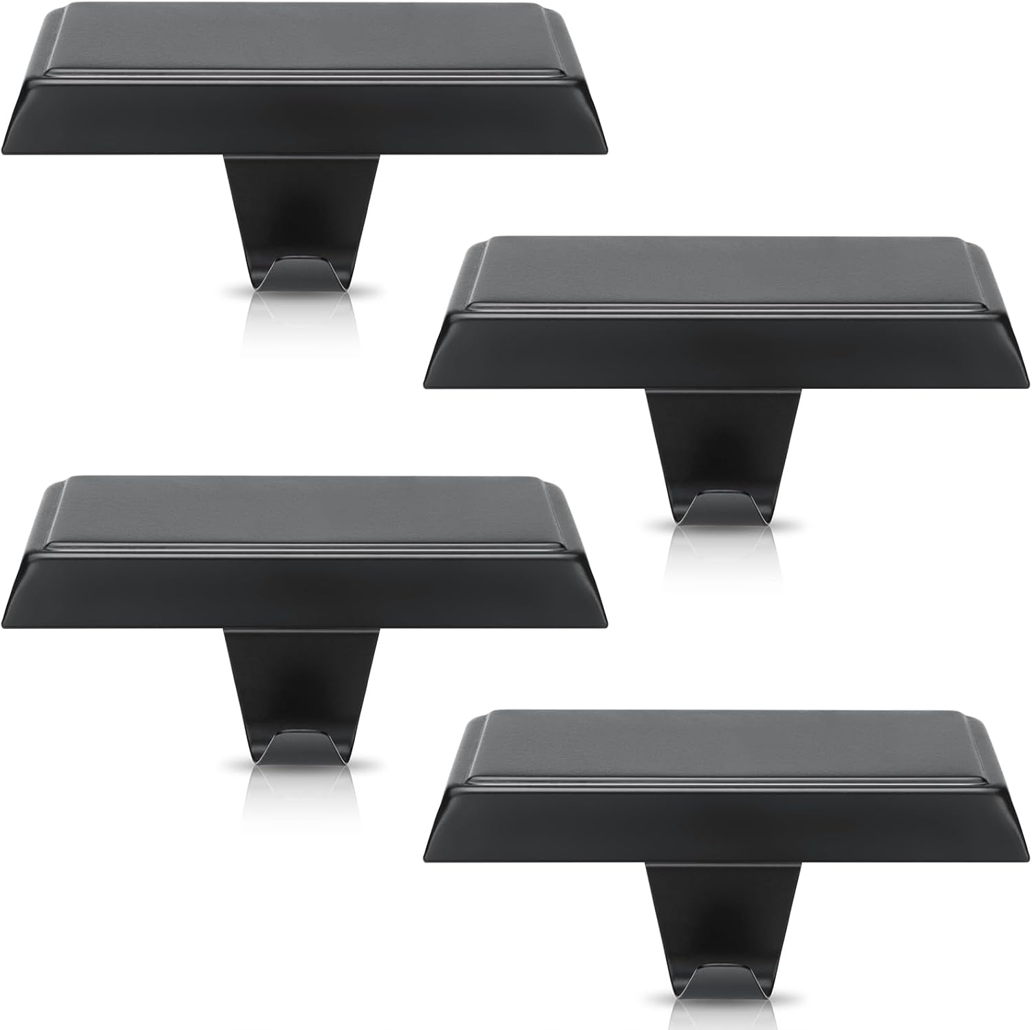 Stockings & Holders - SUNEZLGO 4 Pack Christmas Stocking Holders, Metal Weighted Stocking Holder for Mantle Fireplace Shelf, Stocking Hooks with Protective Pad, Stocking Hangers for Xmas Holiday Party Home Decoration