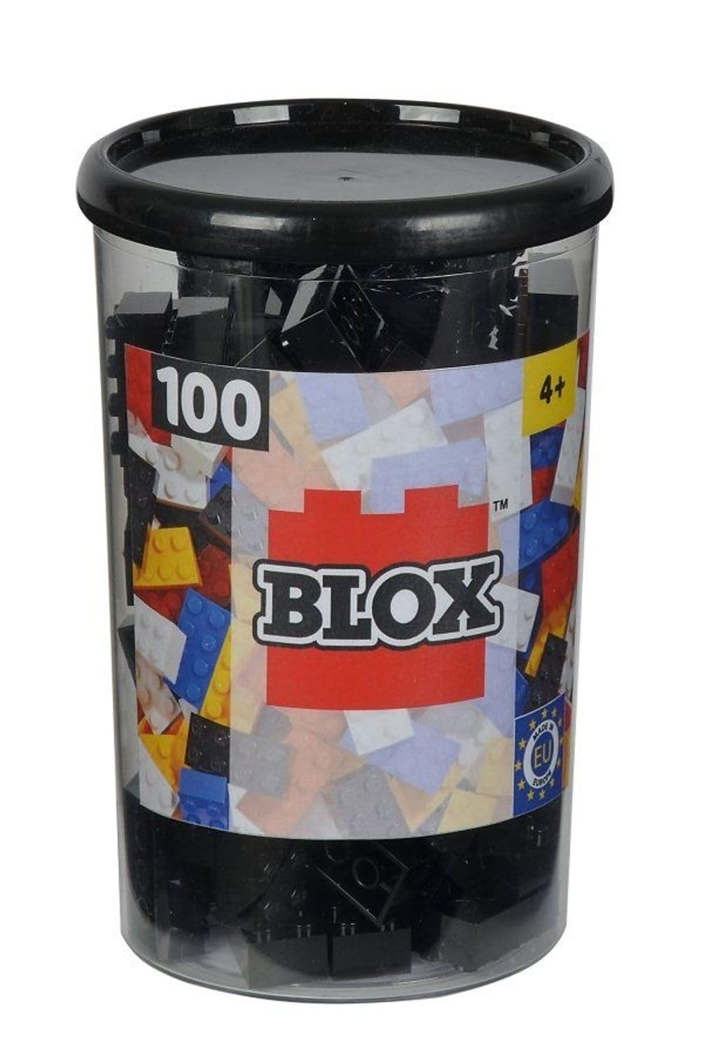 Simba 104118916 "Blox 8-Stud Black Building Blocks Set (100-Piece)