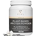 VIVL Nutrients Plant Protein-L Powder Vanilla, Vegan, Organic, No Dairy, No Sugar, No Gluten, Keto, Low Carb, Clean Ingredients, Low Fodmap, for Men & Women, 25g, 27 Servings, 33oz