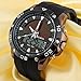 Gosasa Men's Solar Power Military Dual Time Zones Slide Rule Silicone Band Sports Wrist Watch (Coffee)