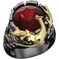 Men's Gold Plated Hip Hop Ring – Crown Design With Cubic Zirconia, Viking & Celtic Style Statement Jewelry - View #5