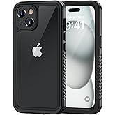 Lanhiem for iPhone 15 Plus Case, IP68 Waterproof Dustproof Shockproof Cases with Built-in Screen Protector, 360 Full Body Protective Phone Case for iPhone 15 Plus - 6.7 inch (Black)