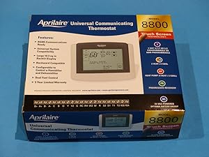 Aprilaire 8800 Touchscreen Thermostat, Programmable, HVAC Control