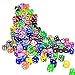 YOUSHARES 200 Pcs Multi-Color Dice Set & Storage Box Bundle - 20 Assorted Color with 10 Pcs Each, 16mm Dice with Extra Massive Capacity Organizer Box, Perfect for Board Game & Family Party