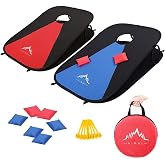 Himal Outdoors Portable Cornhole Board Set, Foldable 3 x 2 Ft | 8 Toss Bags, Carrying Case, Outdoor Lawn Toss Boards, For Backyard, Camping, Tailgating and Beach