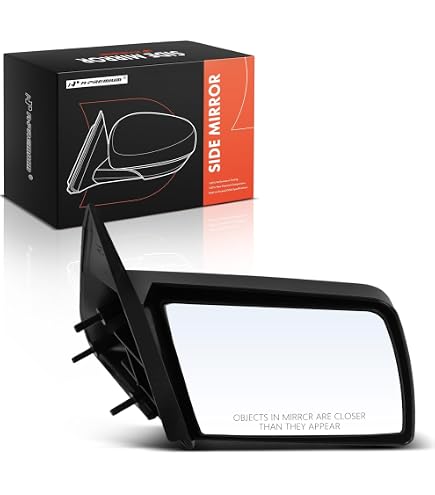 Top-refitting Pair Black Side View Door Mirrors – For Chevrolet Pickup Truck 1988-1998 – Manual Fold, Bolt-On
