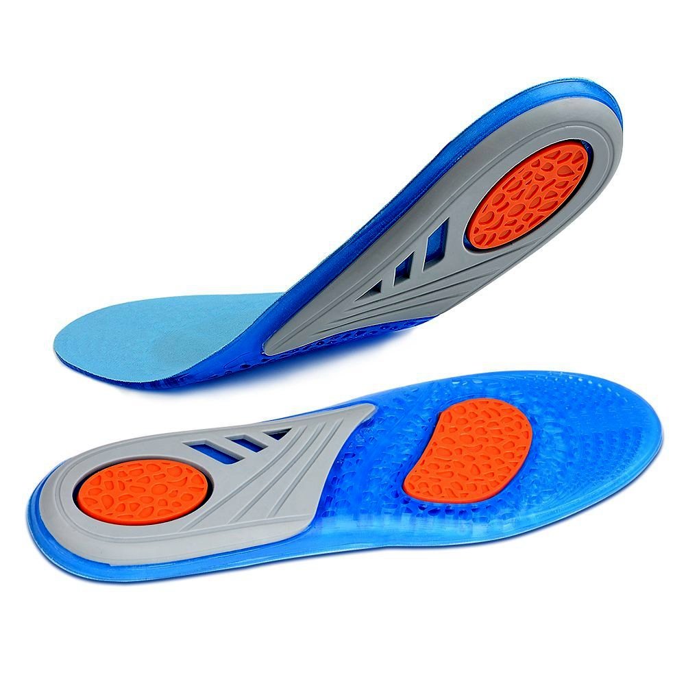 GEL Sports Insoles, Samxu Unisex-adult inserts with Best buffer and Shock Absorption, Relieve Foot Pain and Fasciitis for Man