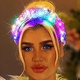 BARTOSI Light Up Headbands LED Glow Headband Festival Costume Hair Accessories for Women and Girls