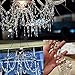 JIHUI 10FT Glass Crystal Garland Chandelier 14mm Octagon Beads Chain for Hanging Clear
