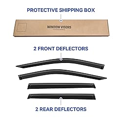 YQAUTEC Window Visors Rain Guards Shield for