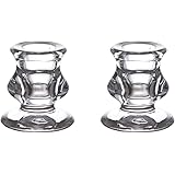 olorvela Candlestick Holders, Candle Holders Glass, Taper Candle Holders Clear, Perfect for Home Decor, Weddings, Restaurants