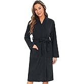 Kniffi Kimono Bathrobe for Women Terry Cloth Robes knee length towel Bathrobe