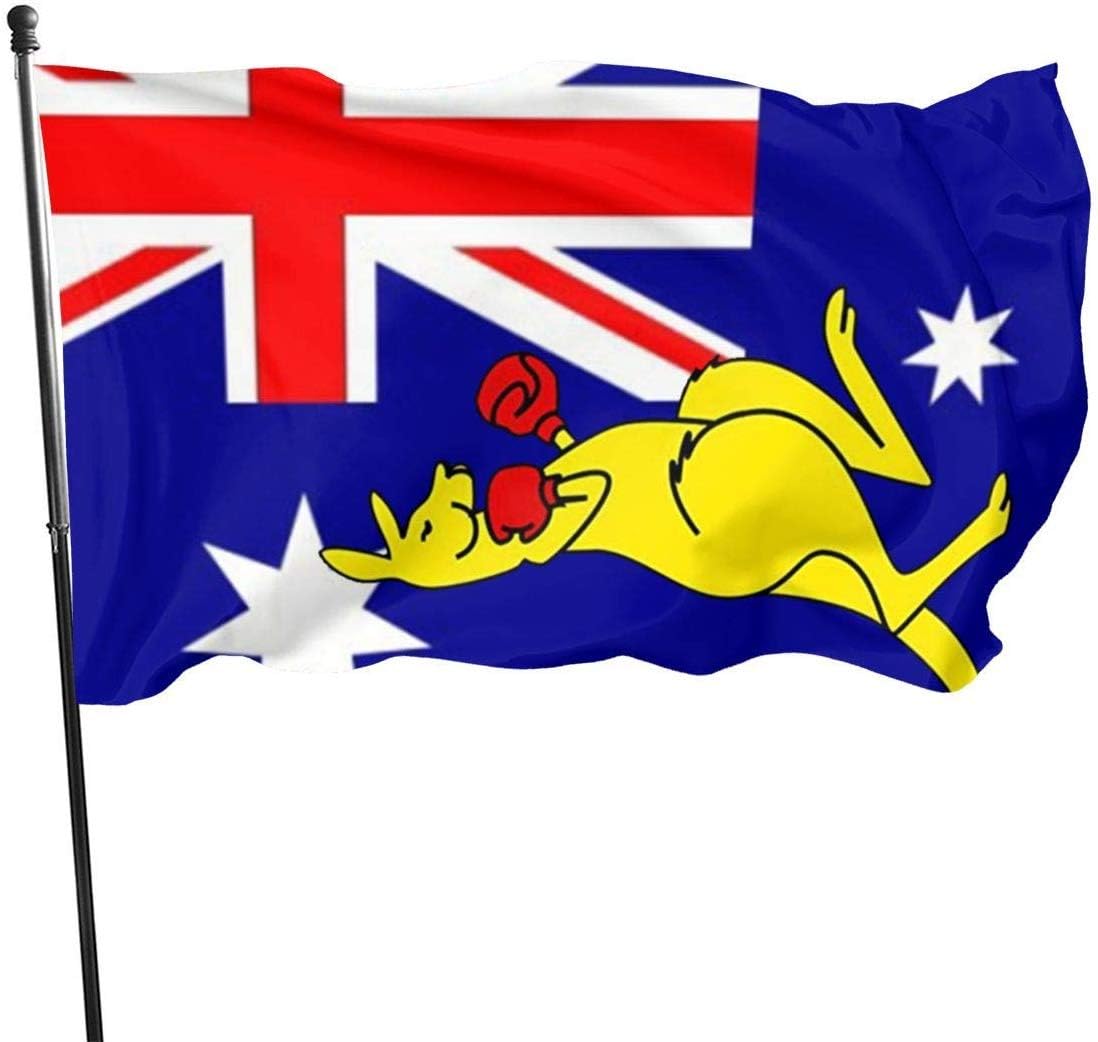 Viplili Australian Kangaroo Boxing Home Garden Yard Flags 3 X 5 Feet Pennants Indoor Outdoor Fall Flags Wall Banners Decoration