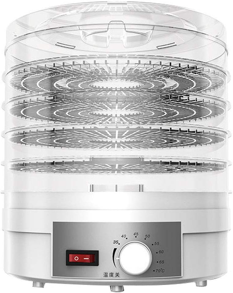 Smart Dried Fruit Machine 5 Tray/9L Food Dehydrator Triple Protection With Automatic Temperature Adjustment Mute Low Energy Consumption 220V/350W