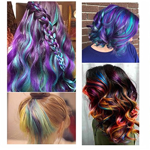 image for Chnaivy Hair Chalk, Temporary Bright Hair Chalk Comb Washable Hair Dye