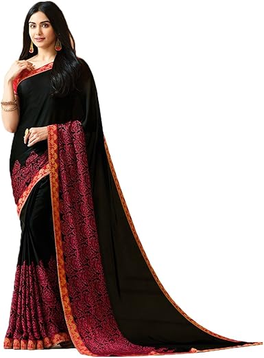 party wear printed saree