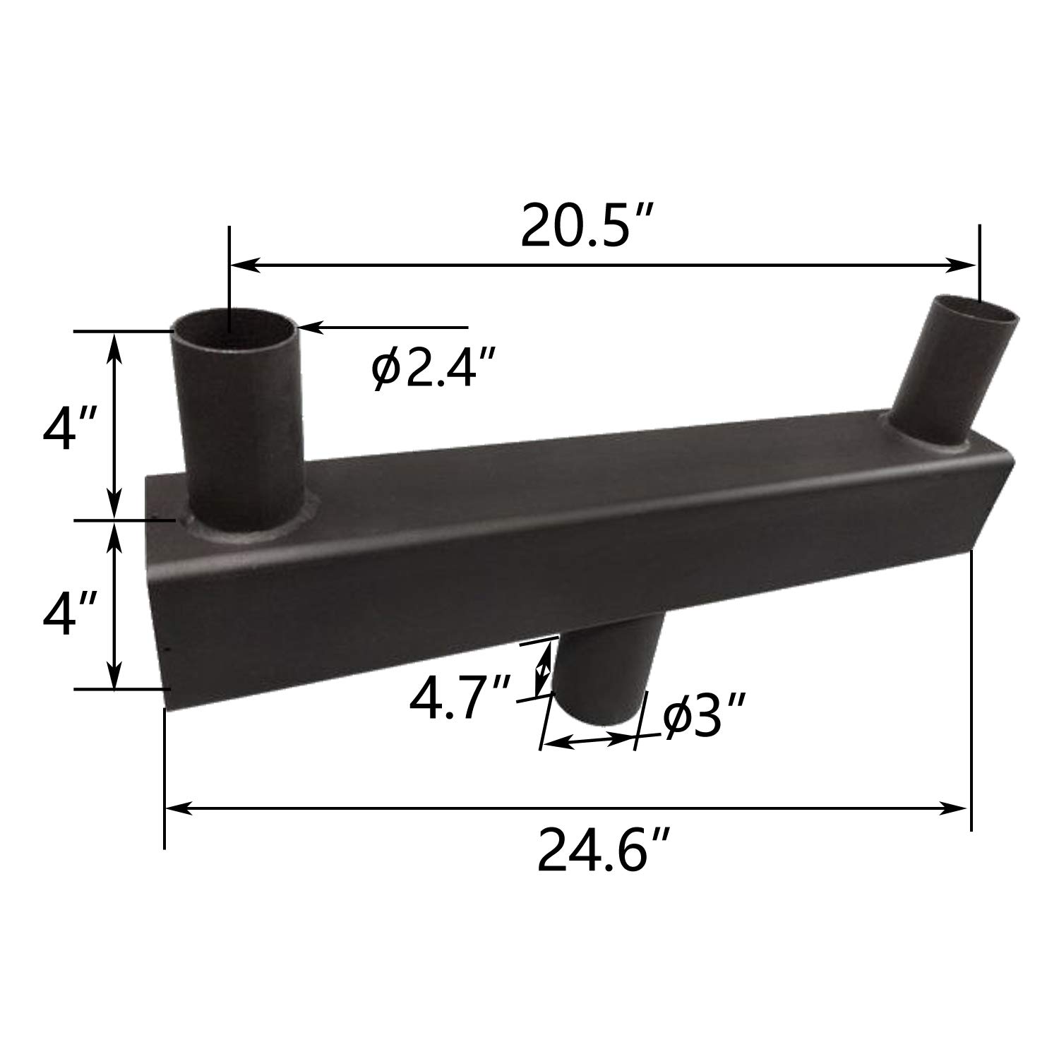 Adapter Tenon Bullhorn Parking Lot Pole Bracket LED Shoebox Parking Light Street Light 1000LED ...