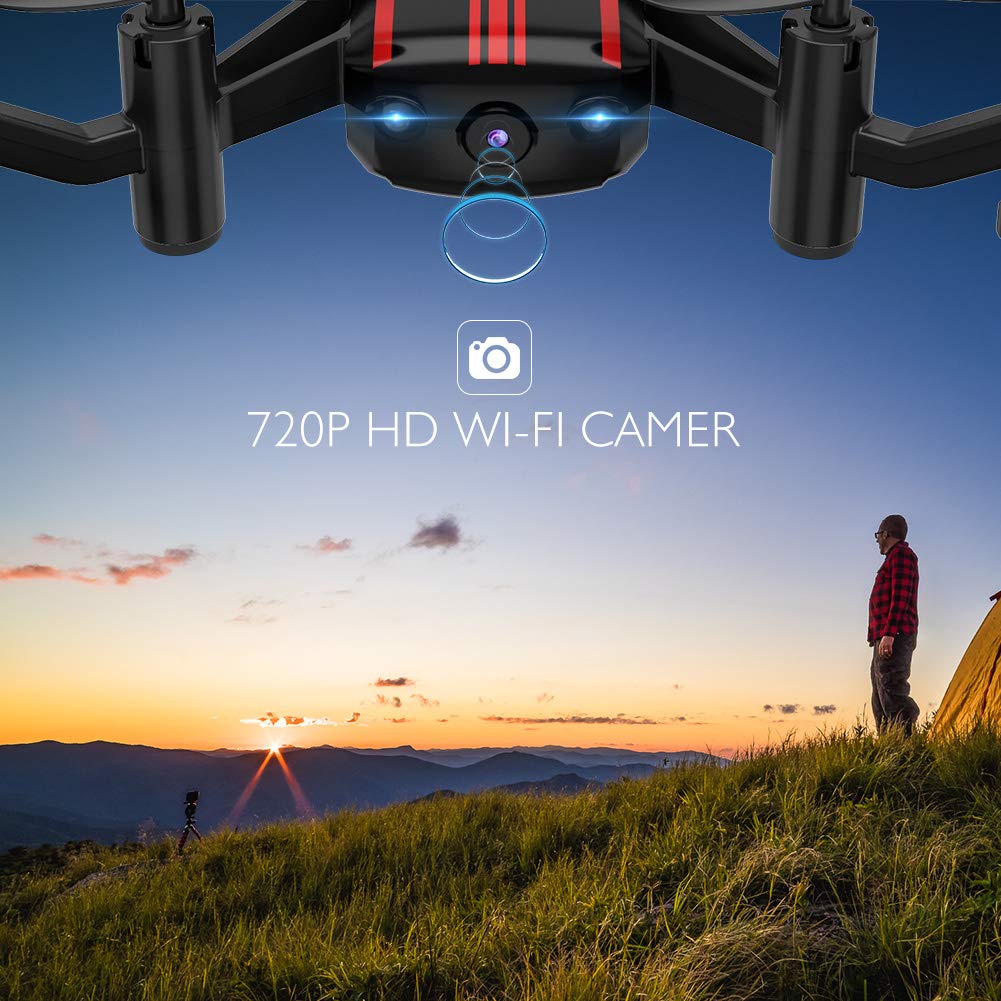 Drones with Camera - AKASO A21 Quadcopter Drone with 720P HD FPV WiFi RC Drone for Kids Beginners Adults - with One Key Take-Off/Landing, Optical Altitude Hold