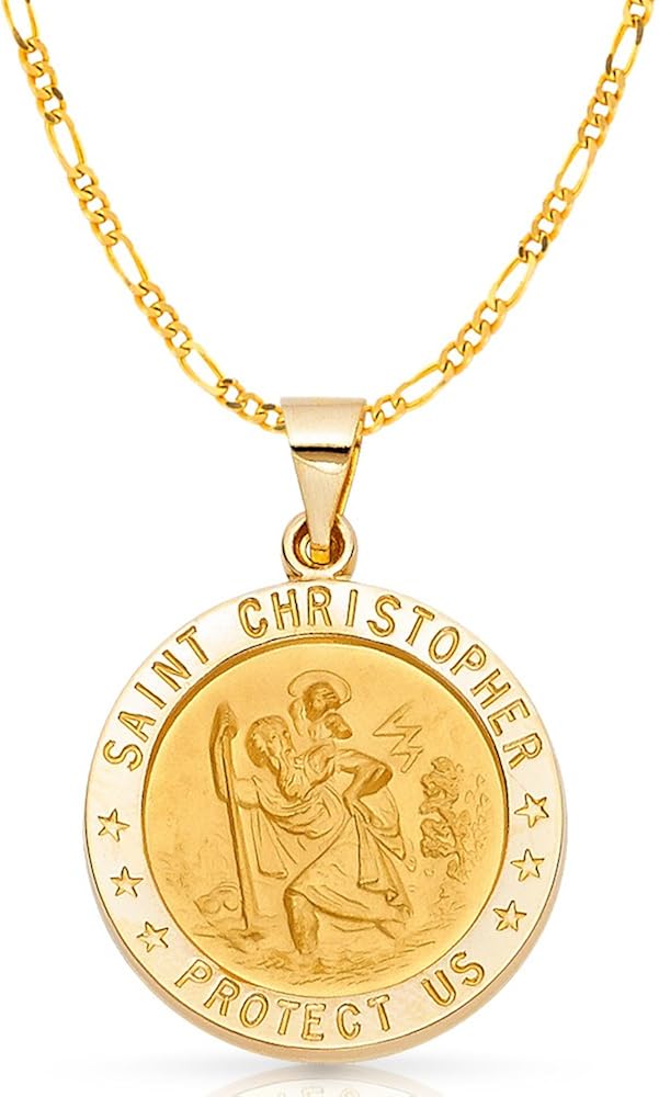 The World Jewelry Center 14k Yellow Gold Religious Saint