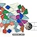 Mosaic Joy 230 Pieces/1 Pound Assorted Colors Genuine Mosaic Tiles Glitter Crystal Mosaic for Home Decoration Crafts Supply 10 Colors Assorted, Triangle, Rohmbus Mixed