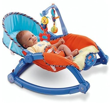 Toykart Newborn to Toddler Vibrating Rocker Chair with Calming Vibrations (Multicolour)