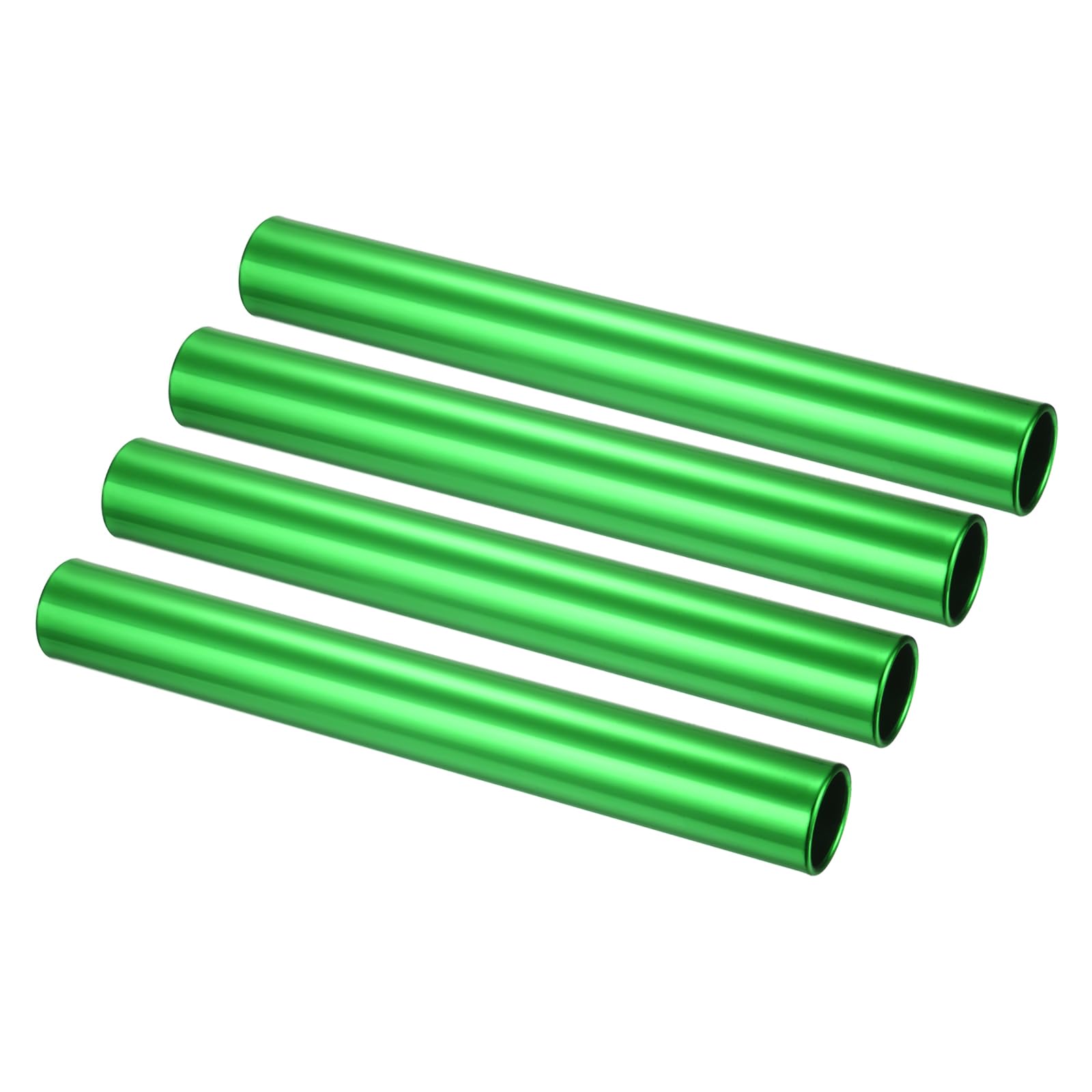 PATIKIL Aluminum Relay Batons, 4 Pcs Field Track Relay Events Baton for Race Gym Track and Field Equipment Class Games Outdoor Sports Running Practice, Green