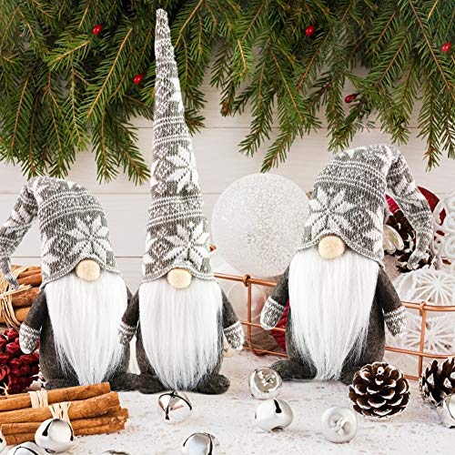 1Tomte Swedish Plush Santa Gnome, Handmade Scandinavian Tomte Santa Scandinavian Gnome for Christmas Santa Decoration Table Decor