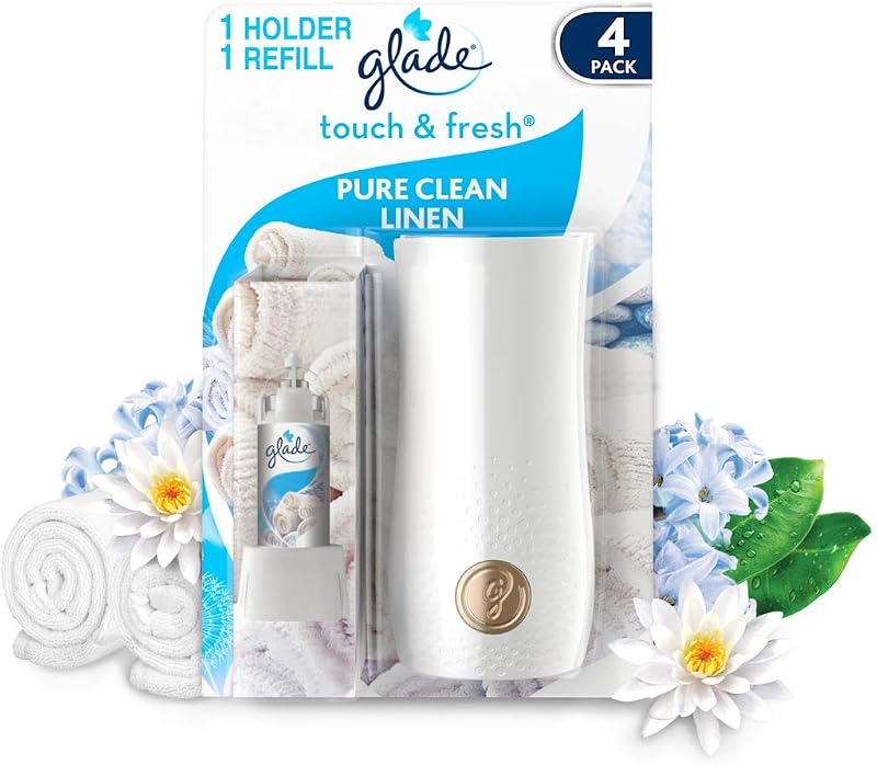 Glade Touch & Fresh Air Freshener Starter Kit 4 x Refill & Holder