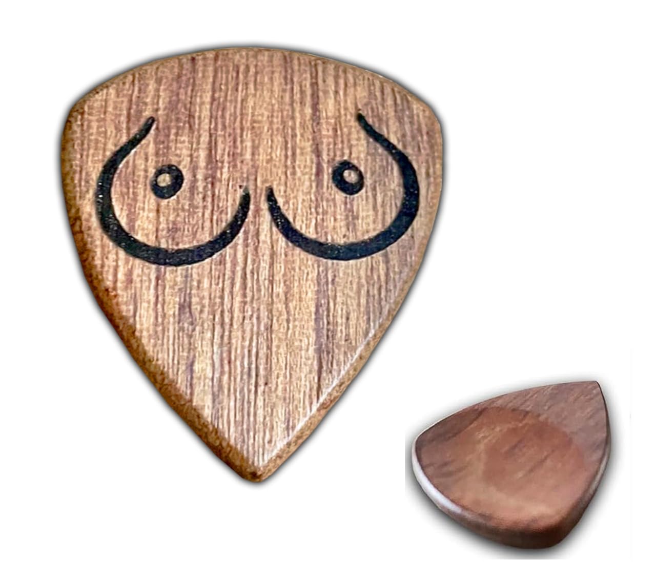 Tit Picks - The Natural and Firm, Perfectly Formed Guitar Pick Plectrum (Rose Wood)