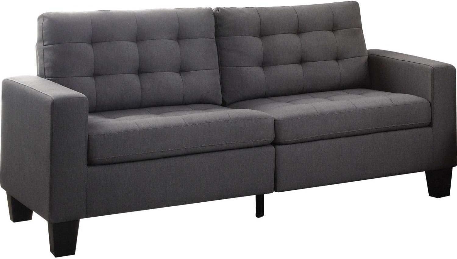 Amazon Com Acme Furniture 52770 Earsom Sofa Gray Linen Kitchen