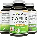 Odorless Garlic and Parsley Softgels 60 count - Promotes Healthy Blood Circulation, Lower Cholesterol Levels and Cardiovascular Health - Potent and Effective - Guaranteed by Natures Design