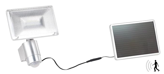 Luminea Solar Fluter: Solar-LED-Strahler aus Aluminium mit PIR-Sensor, 10 W, 1.000 lm, IP44 (Solar LED Fluter)