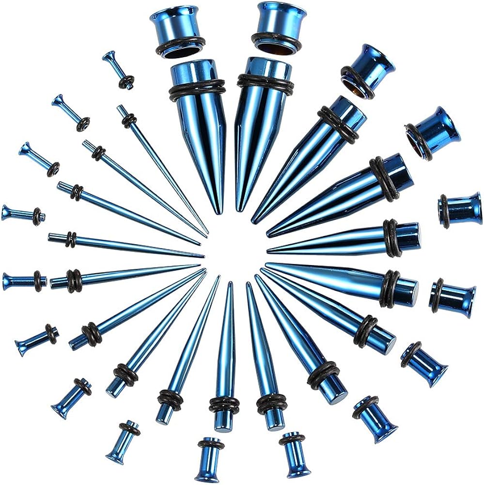 36pcs Ear Gauge Stretching Kit 14G00G Surgical Steel Ear