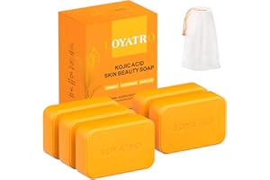 LOYATRO Turmeric Soap Bar (5 Pack) for Body & Face, Kojic Acid Soap, Made with Natural and Organic Ingredients. Gentle Soap, For All Skin Types