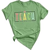 Teacher Shirt Women Teach Them to Be Kind T Shirt Teach Kindness Shirt Last Day of School Short Sleeve Tee Tops
