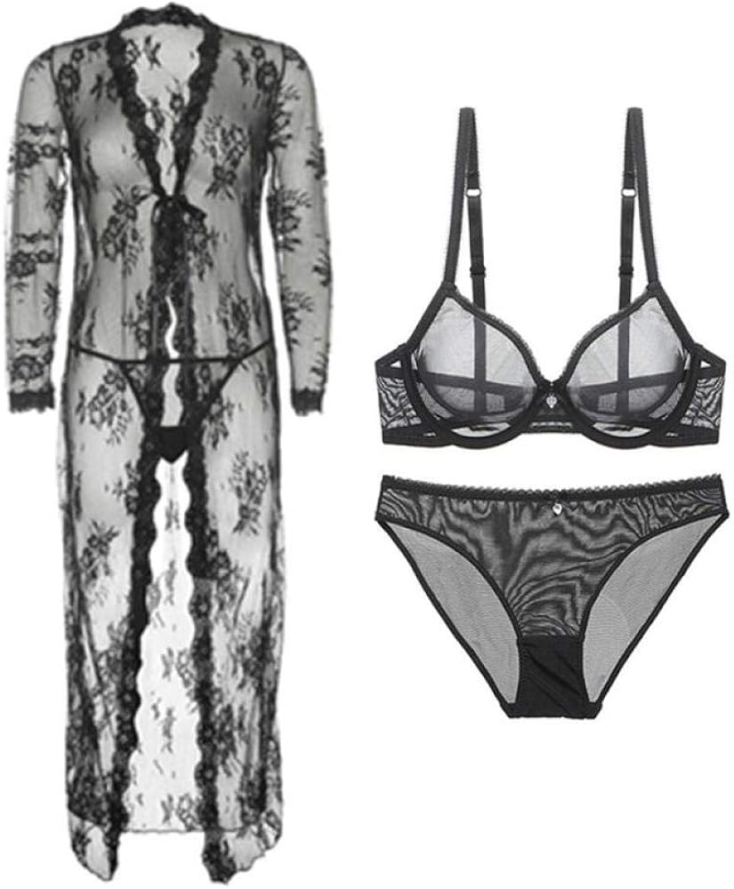Ensemble Lingerie Elegant Moments Rose Transparent - Soutien-gorge Haut Et Culotte Taille S - Neuf Avec Étiquettes
