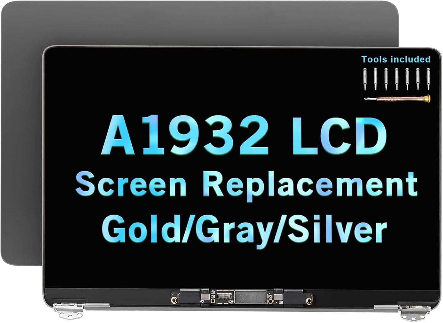 13-Zoll-Bildschirm-Ersatz für MacBook Air A1932 EMC 3184 Ende 2018 LCD-Bildschirm, komplettes komplettes Display-Kit (Space Gray)
