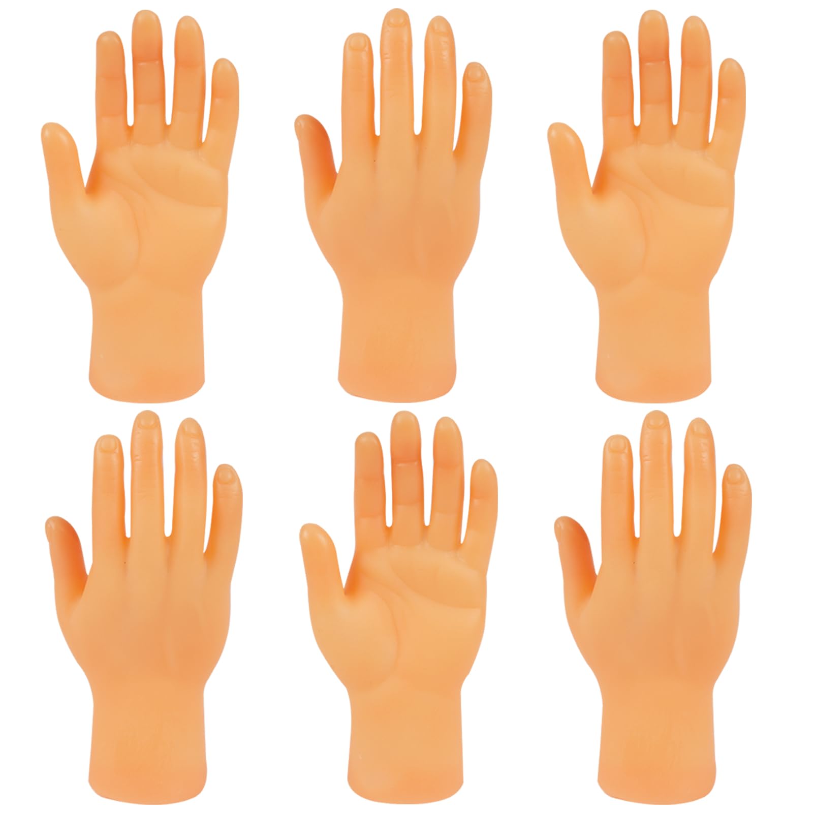 Aolso Tiny Hands, 6 Pcs Finger Puppets, Miniature Little Hands Finger Puppets, Finger Props, Little Finger Funny Finger Hand for Joke Toys, Prank Game — image 1