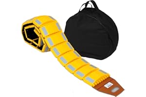 Pyle Portable Vehicle Traffic Speed Bump - 9 Feet Heavy Duty Reflective Plastic Humps, Car Truck Automotive Vehicles Speed Bu