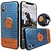 iPhone X Case,iPhone 10 Case ,REMAX Slim PU Leather Non-Slip Texture ,TPU+PC Protective Covers,Colorblocked with Magnetic Case Cover for Apple iPhone X (2017 Edition) 5.8 inch Blue